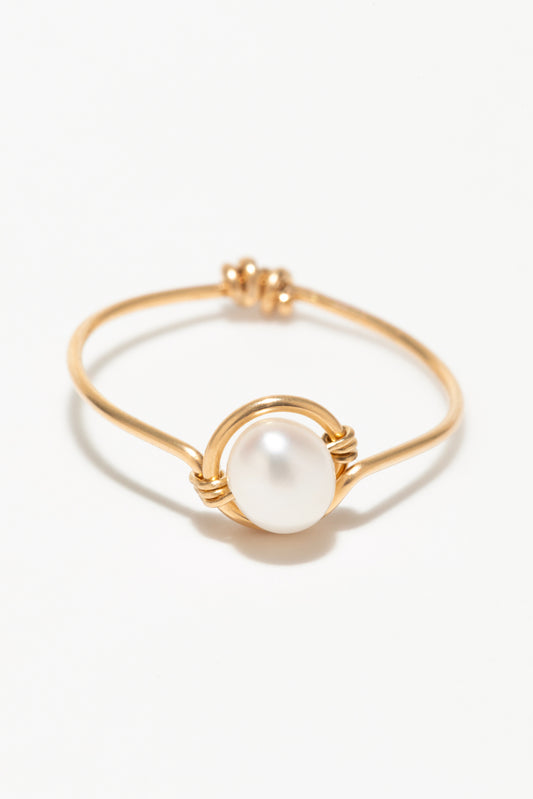 Swan Ring - Cultured pearl