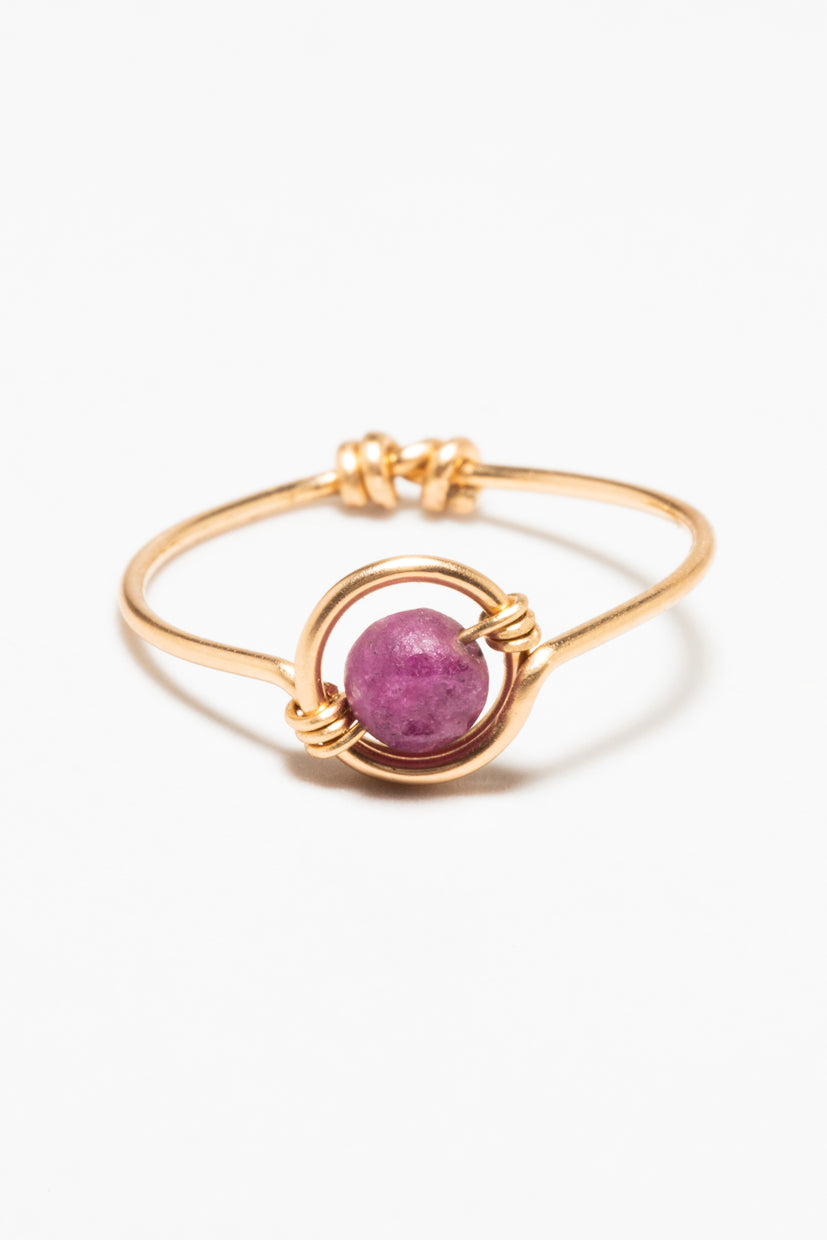 Swan Ring - Ruby