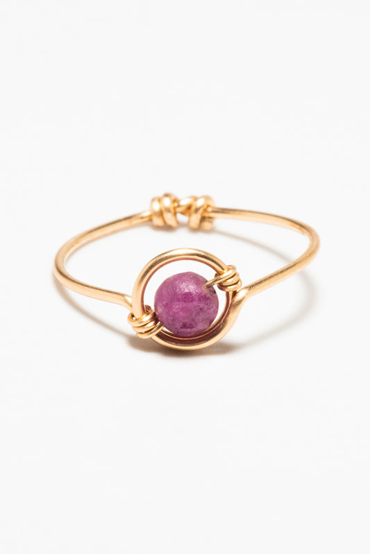 Swan Ring - Ruby