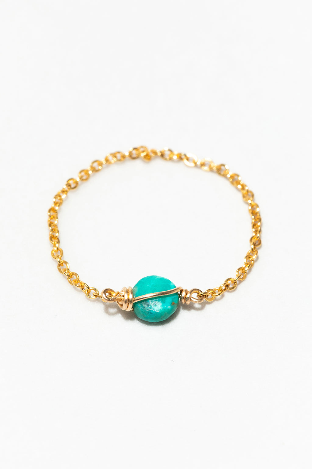 Stella chain ring - Turquoise