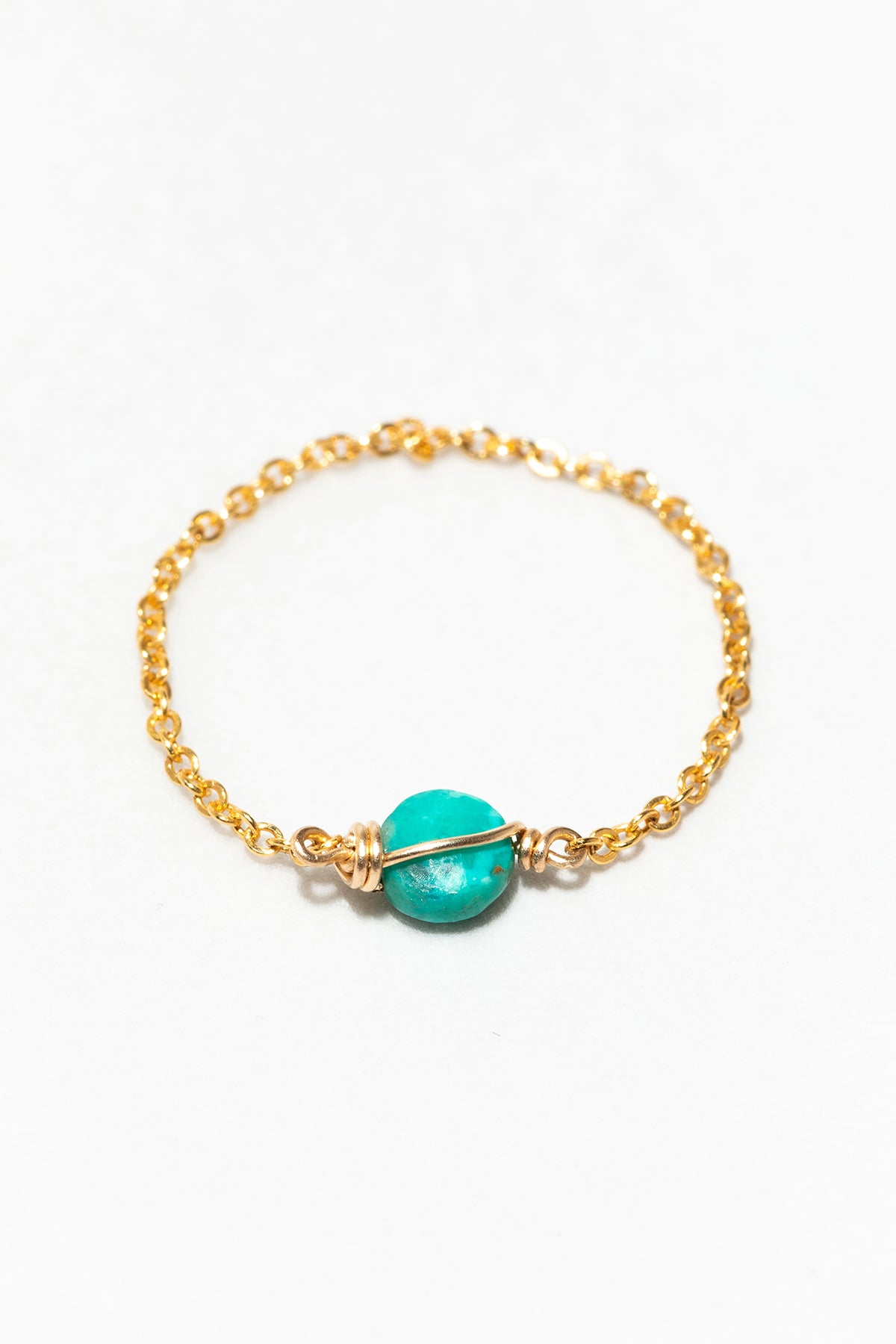 Stella chain ring - Turquoise