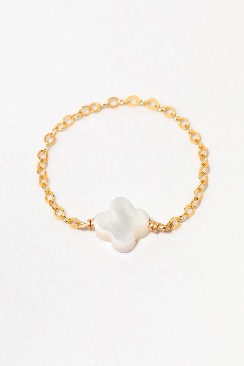 Bague chaînette Swan - Nacre