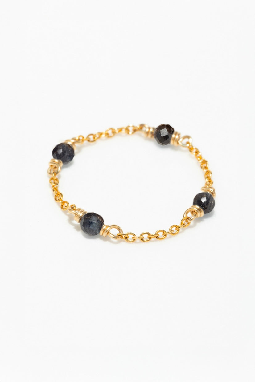 Satellite chain ring - Sapphire
