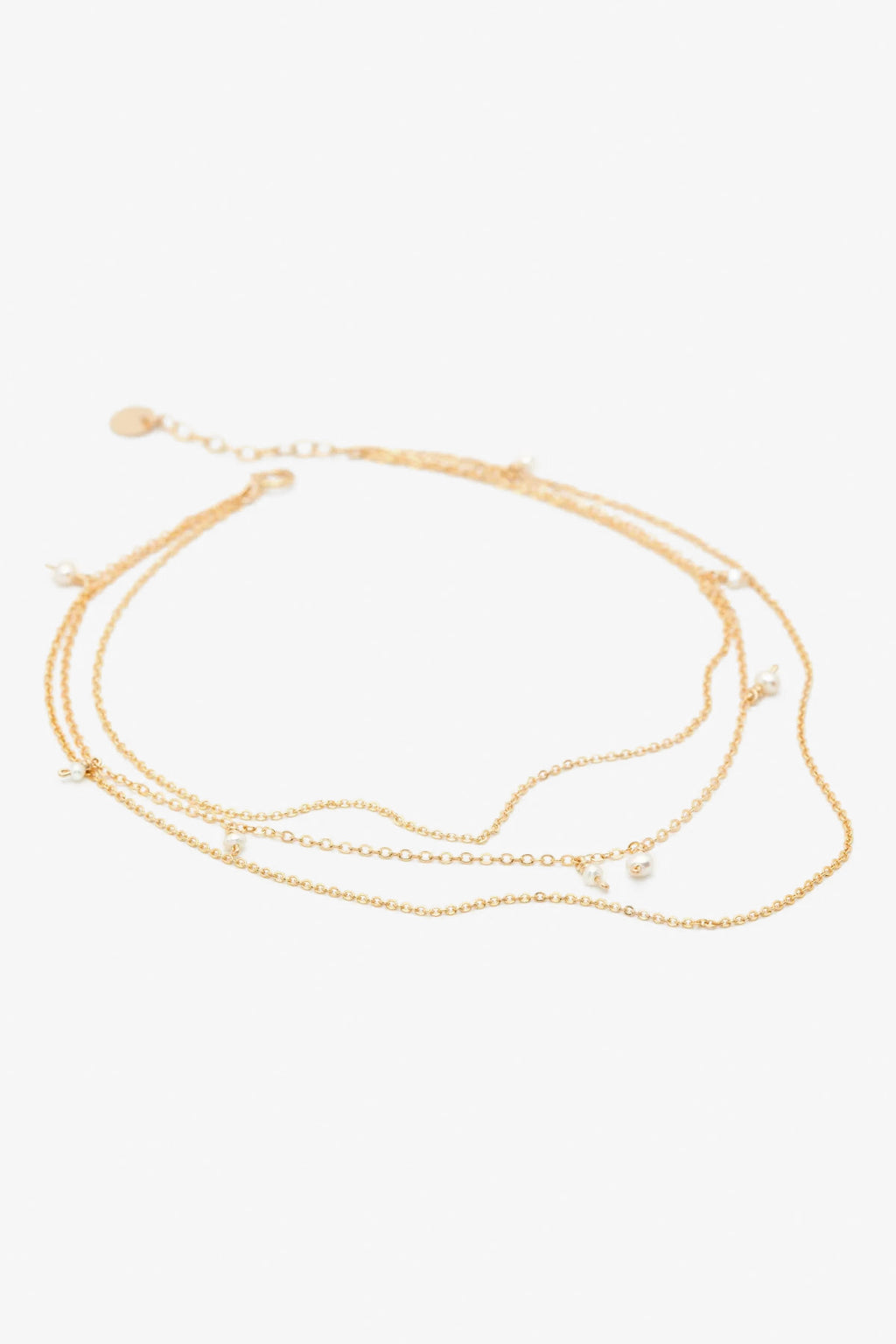 Triple ankle chain - Envolée de perles