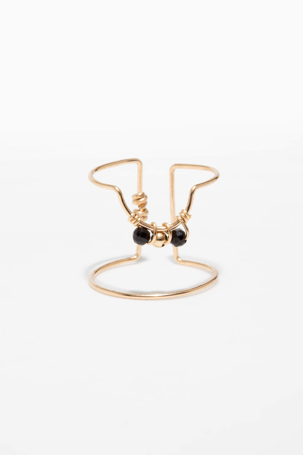 Bague d'ongle tissage - Spinelle