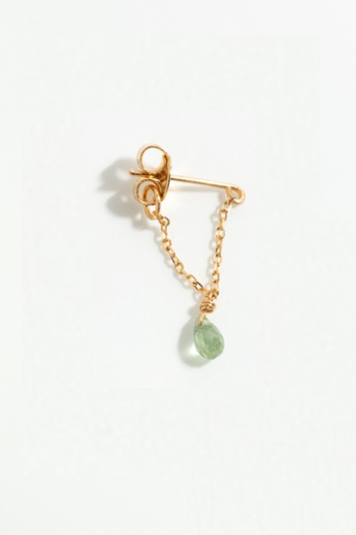 Mia Earring – 750‰ Gold – Light Green Sapphire