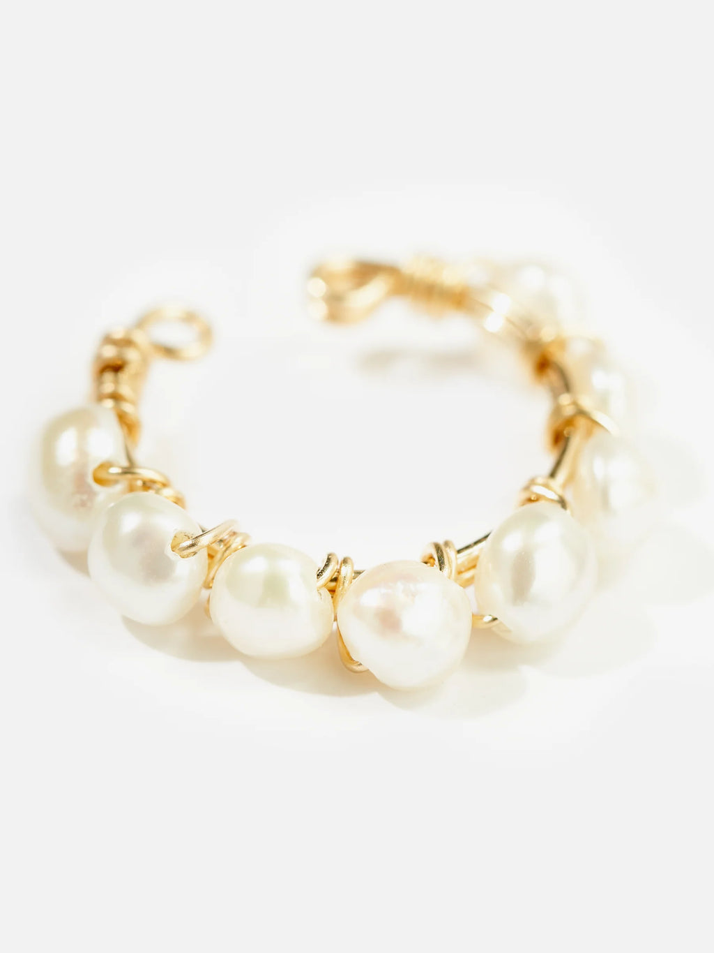Fake Button piercing - Cultured pearls