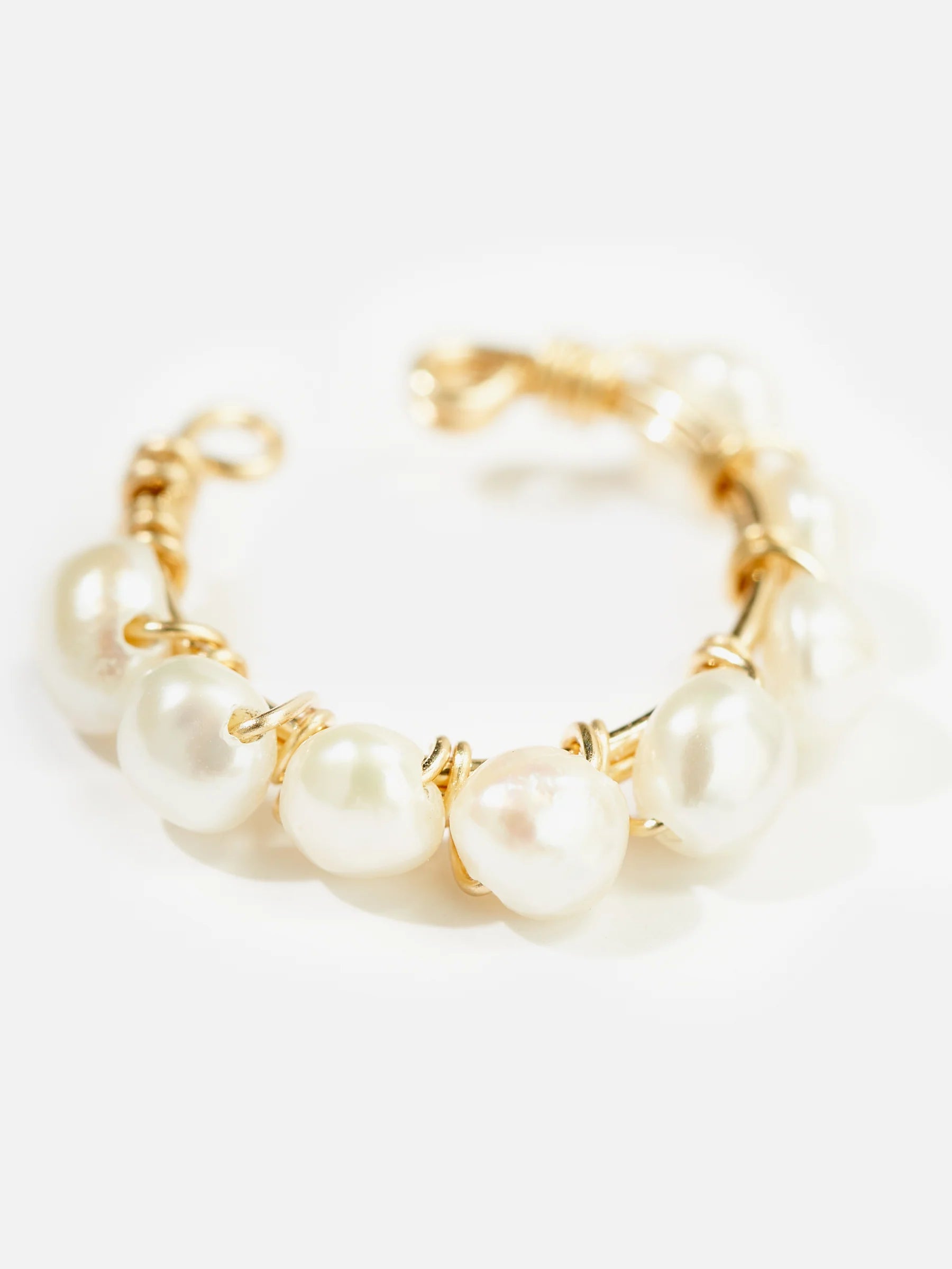 Fake Button piercing - Cultured pearls