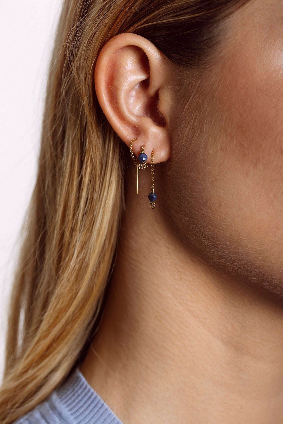 Gaia Multi-Position Ear Cuff - Sapphire