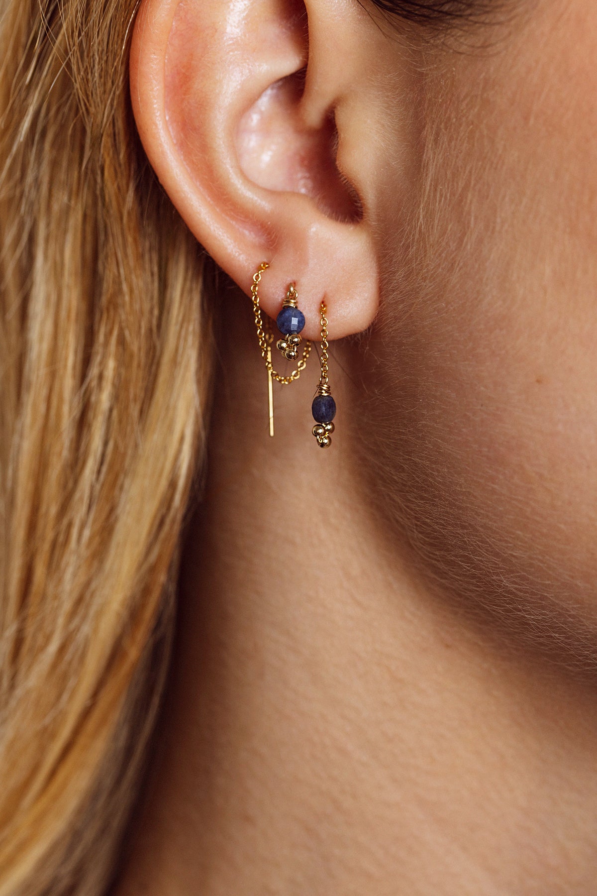 Gaia Multi-Position Ear Cuff - Sapphire
