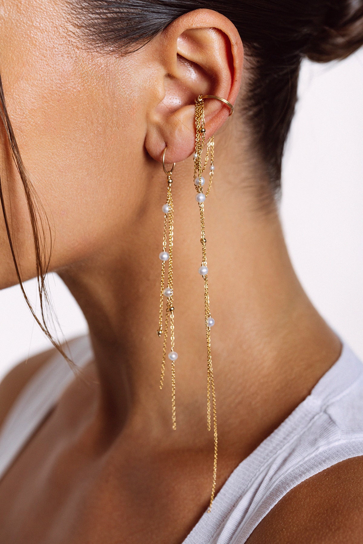 Fake Maia piercing - Cultured pearl