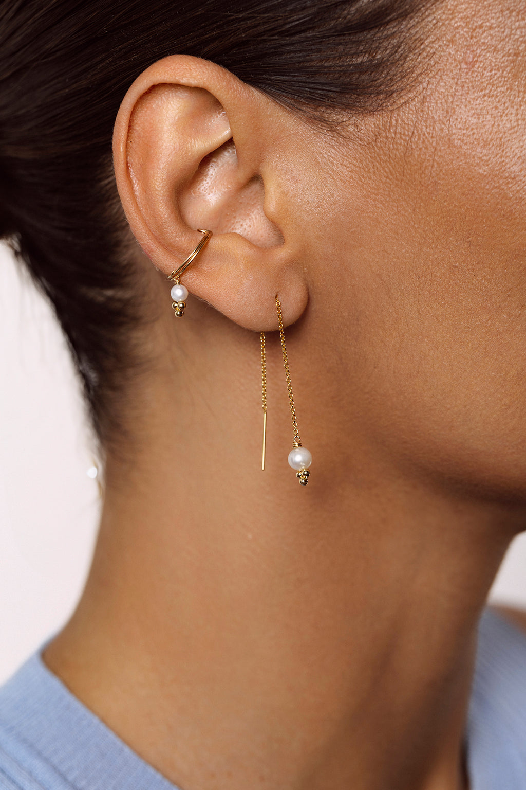 Fake Gaïa piercing - Cultured pearl