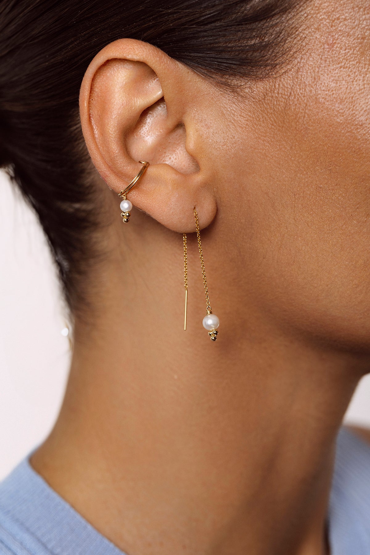Fake Gaïa piercing - Cultured pearl
