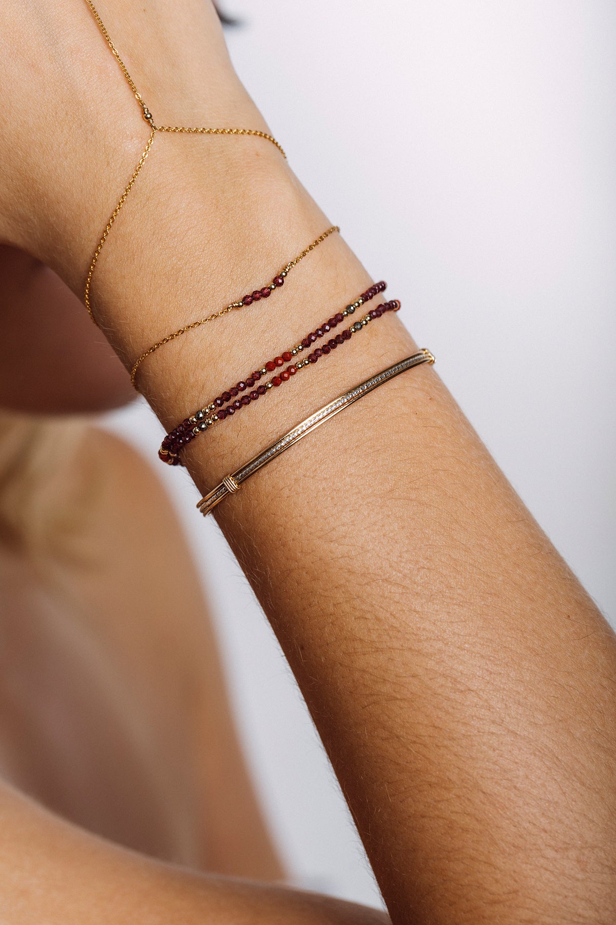 Bracelet Théa - Grenat
