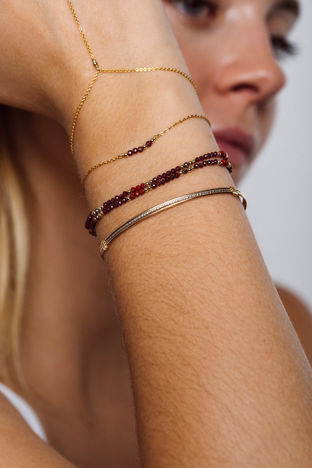 Bracelet Théa - Grenat