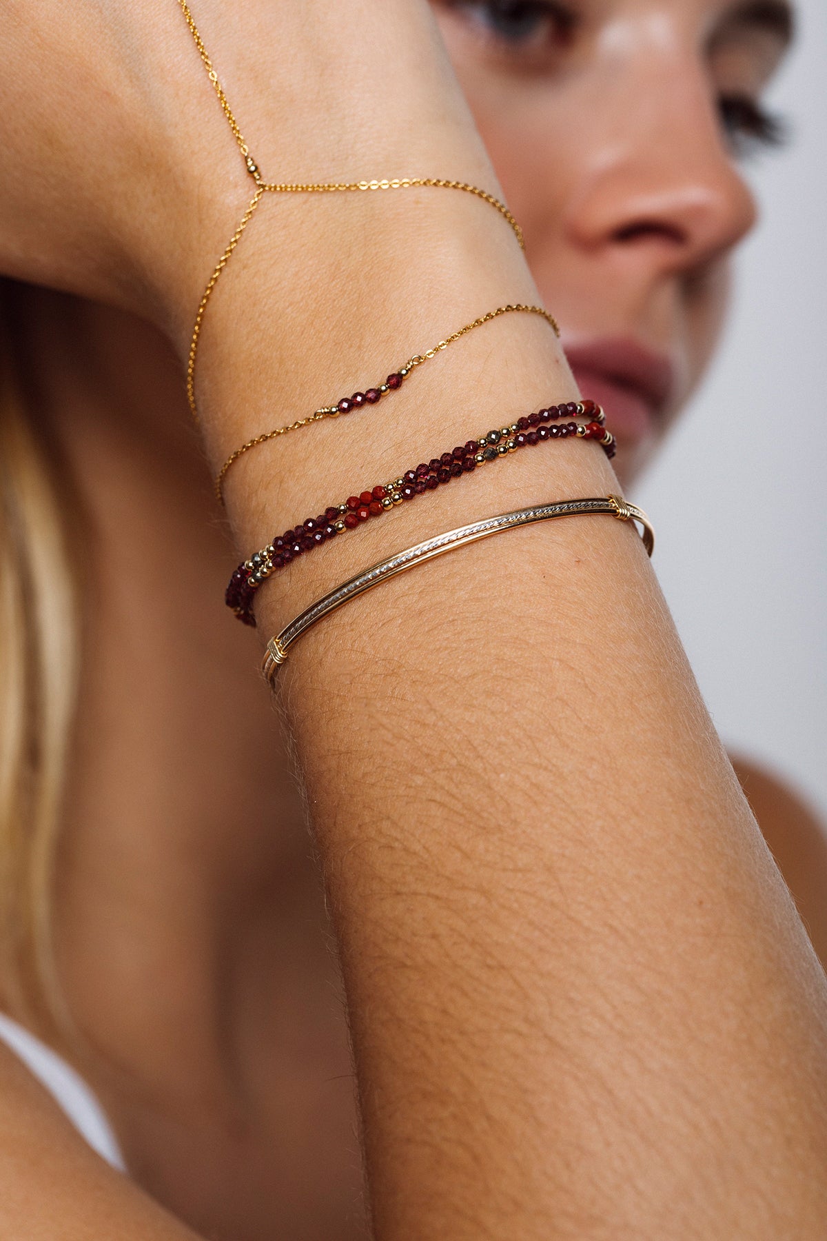 Bracelet Théa - Grenat