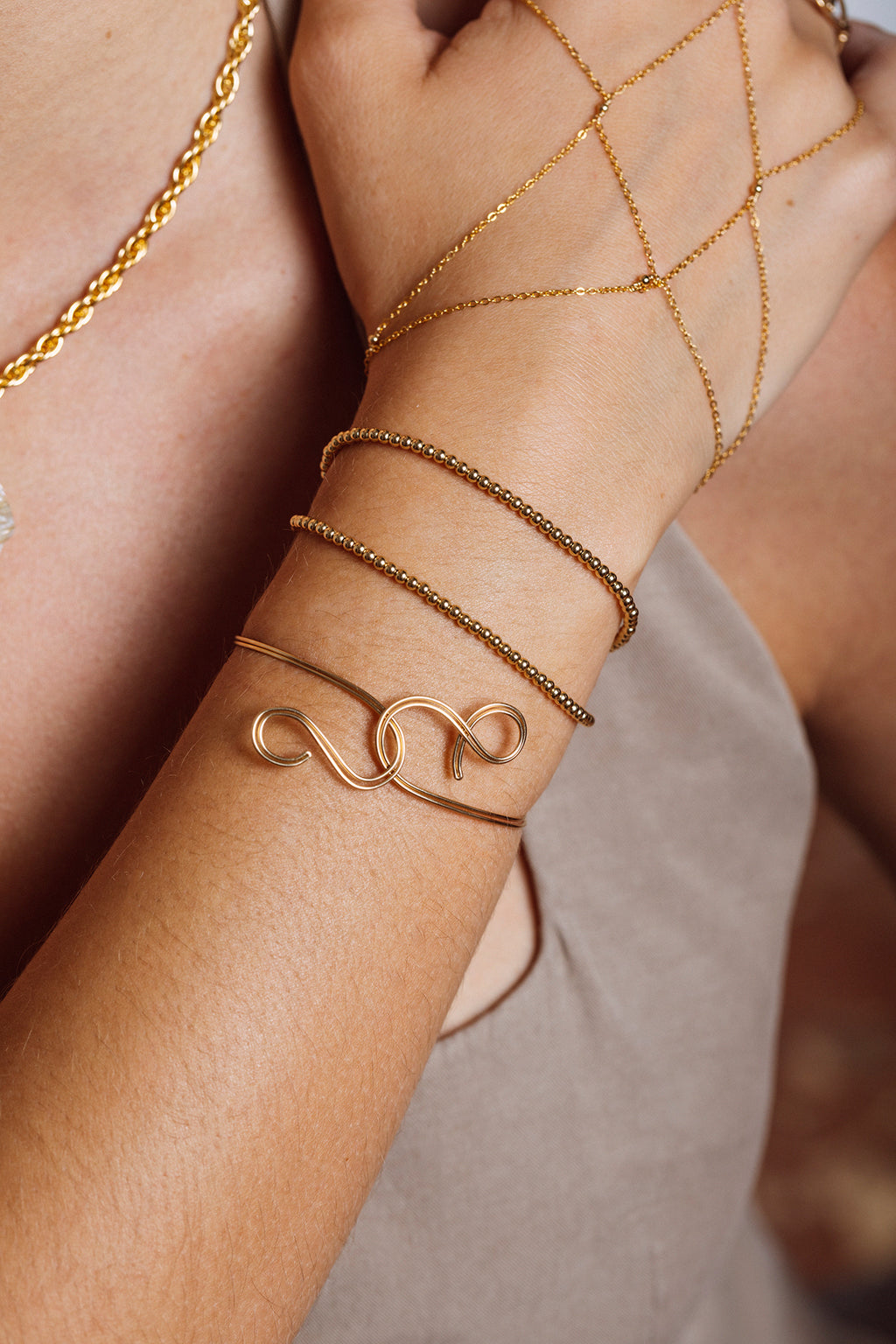 Collier-Bracelet double Queen - Or