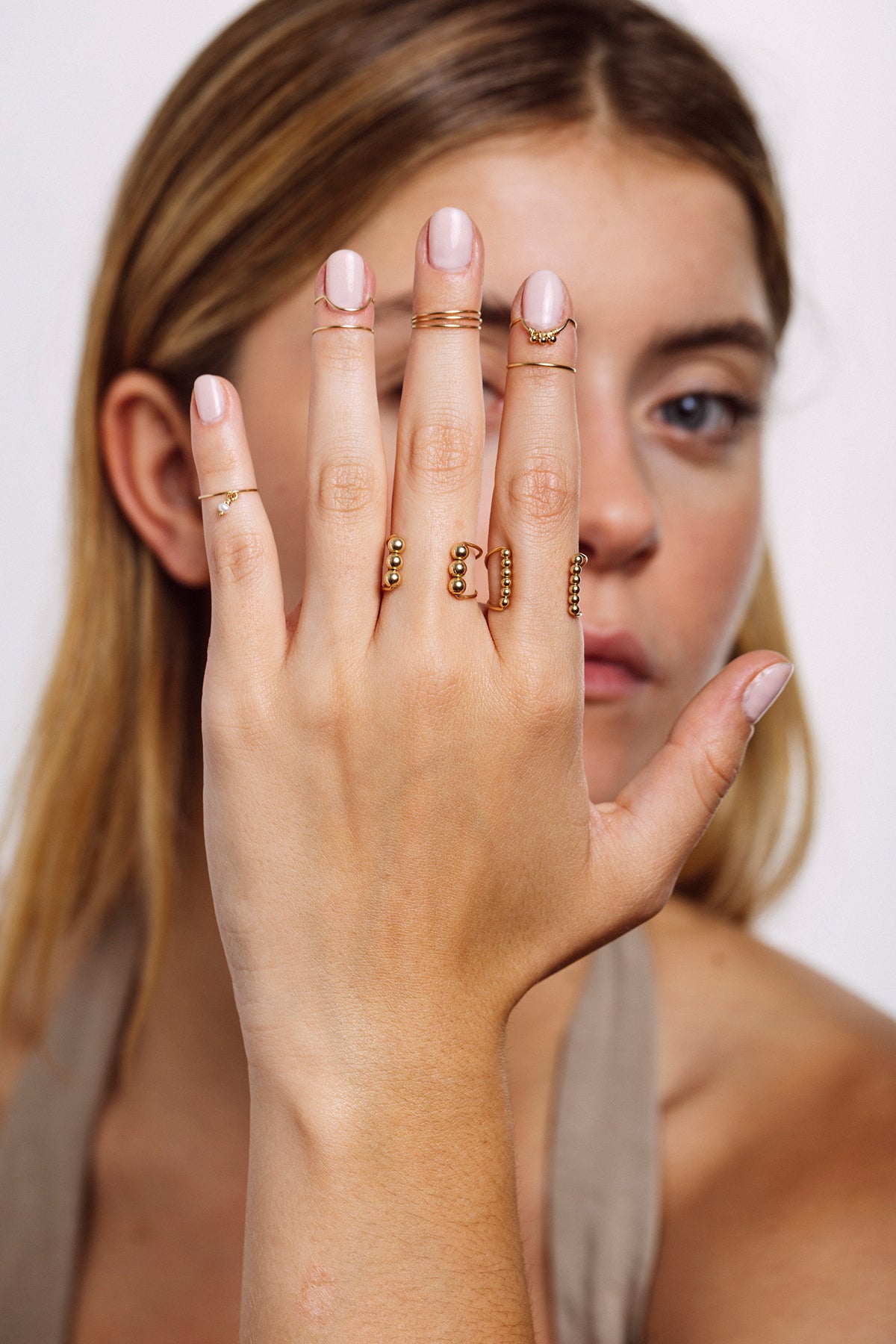 Bague phalange multirangs