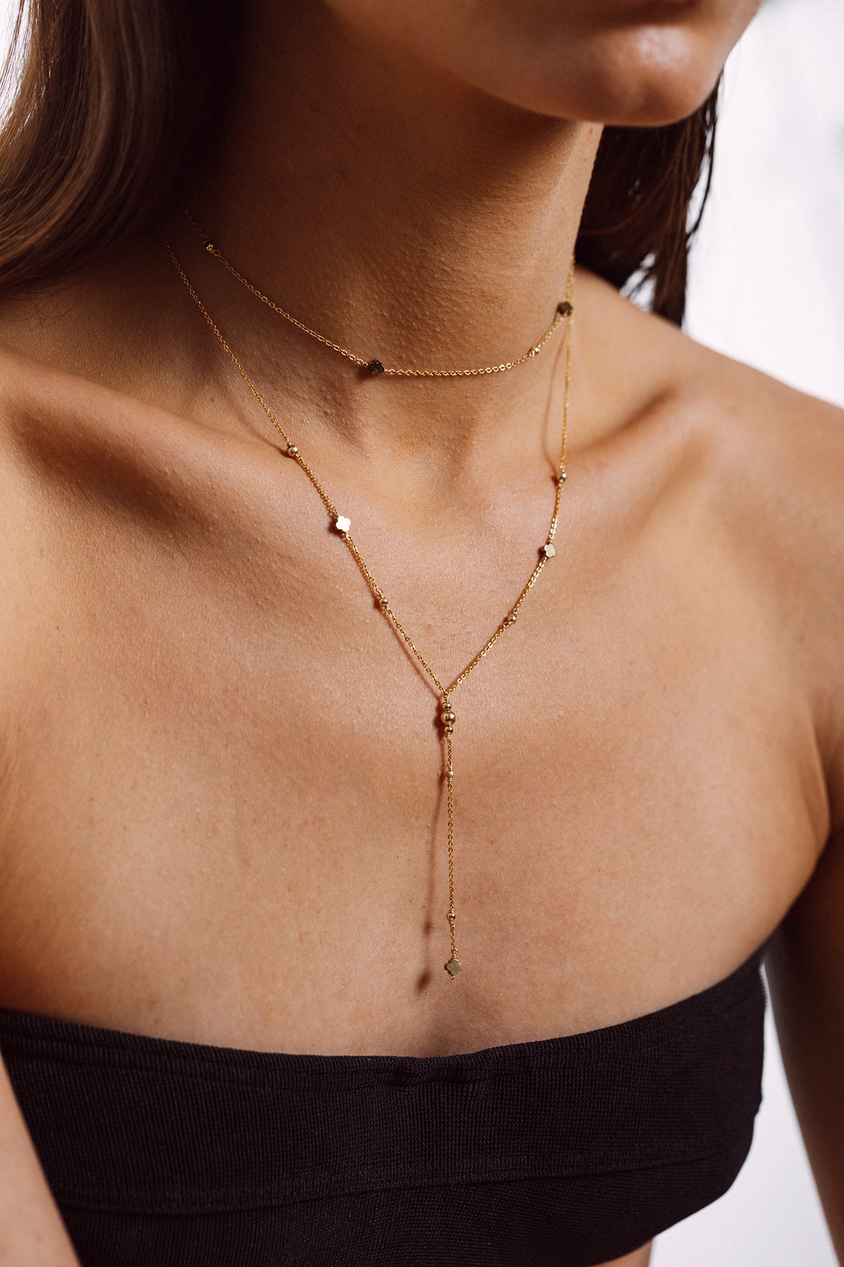 Collier Rosary Amaya - Trèfle Pyrite