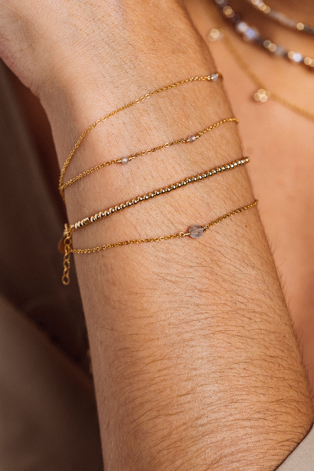 Bracelet - Collier Satellite Labradorite