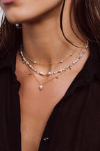 Satellite Necklace-Bracelet - Cultured pearls