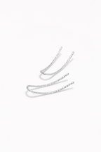 Climber Éclat à plat en argent 925, anneaux fins de 2,2 cm