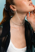 Triple Chain ear cuff - Silver