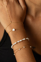 Satellite Necklace-Bracelet - Cultured pearls
