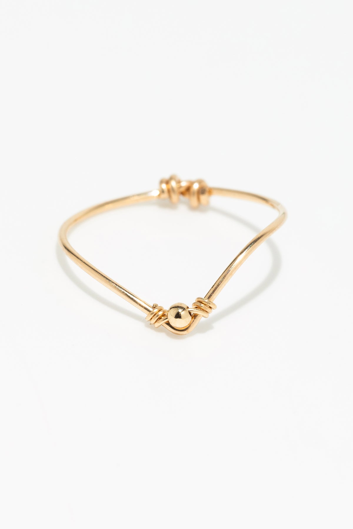 Bague Chevron Perlée