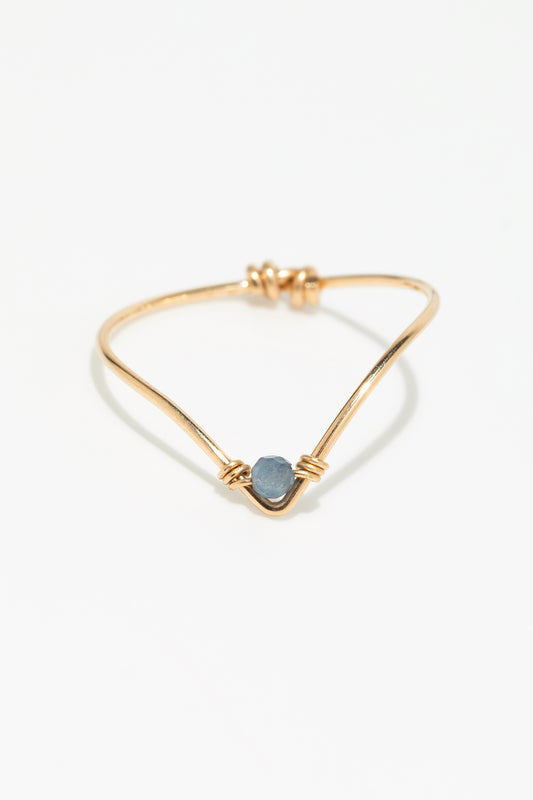 Chevron Ring - Sapphire