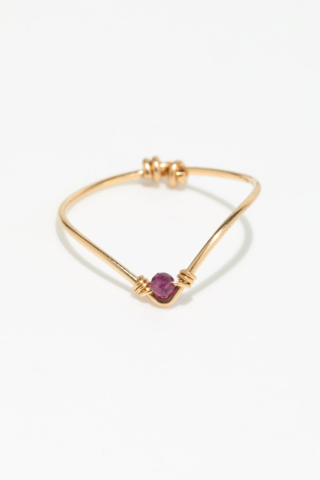 Chevron Ring - Ruby