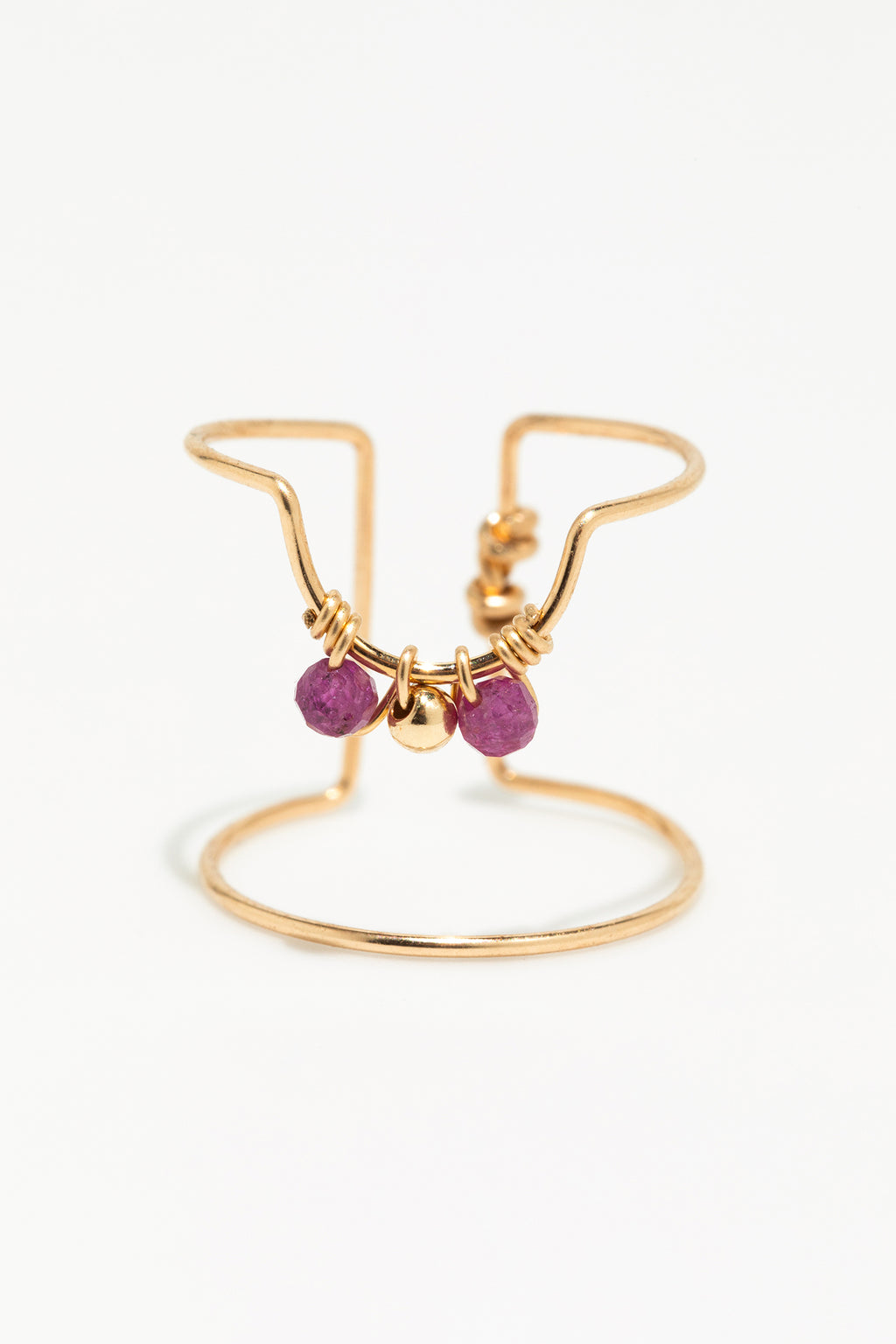 Weaving Nail Ring - Ruby