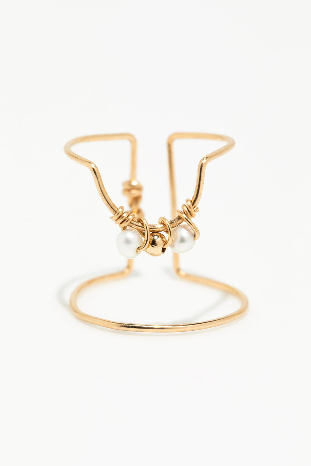 Weaving Nail Ring - Cultured Pearl