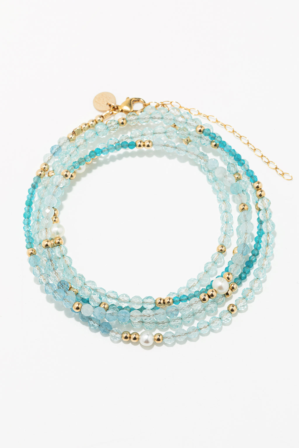 Collier Queen 80cm - Azur