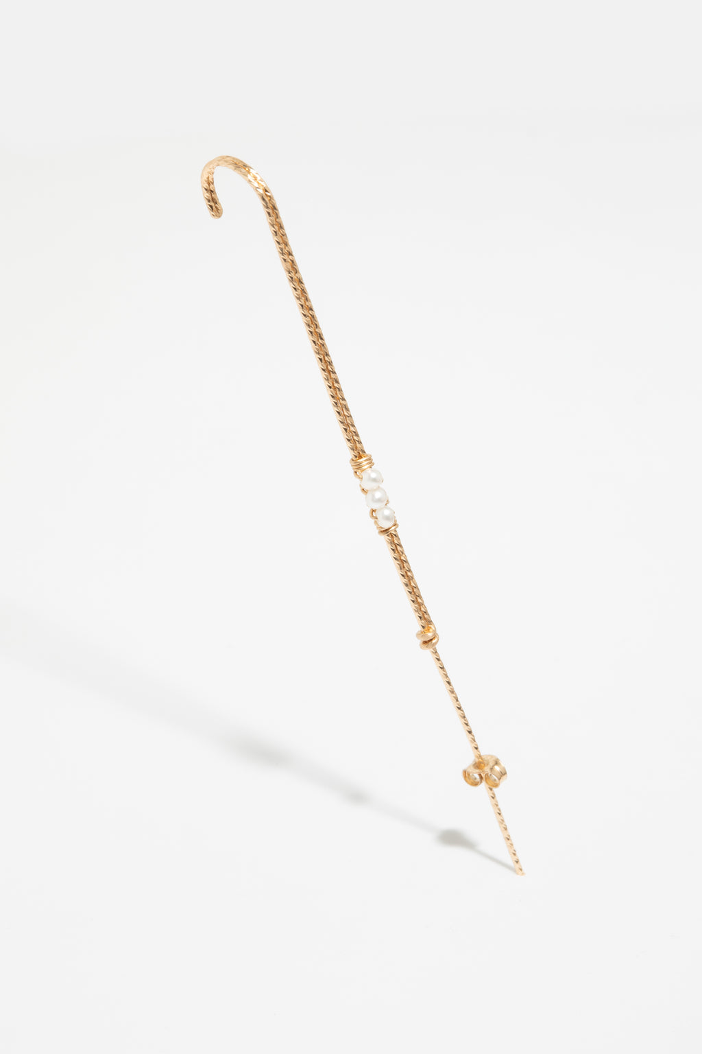 Bijou d'oreille traversant - Perle de culture