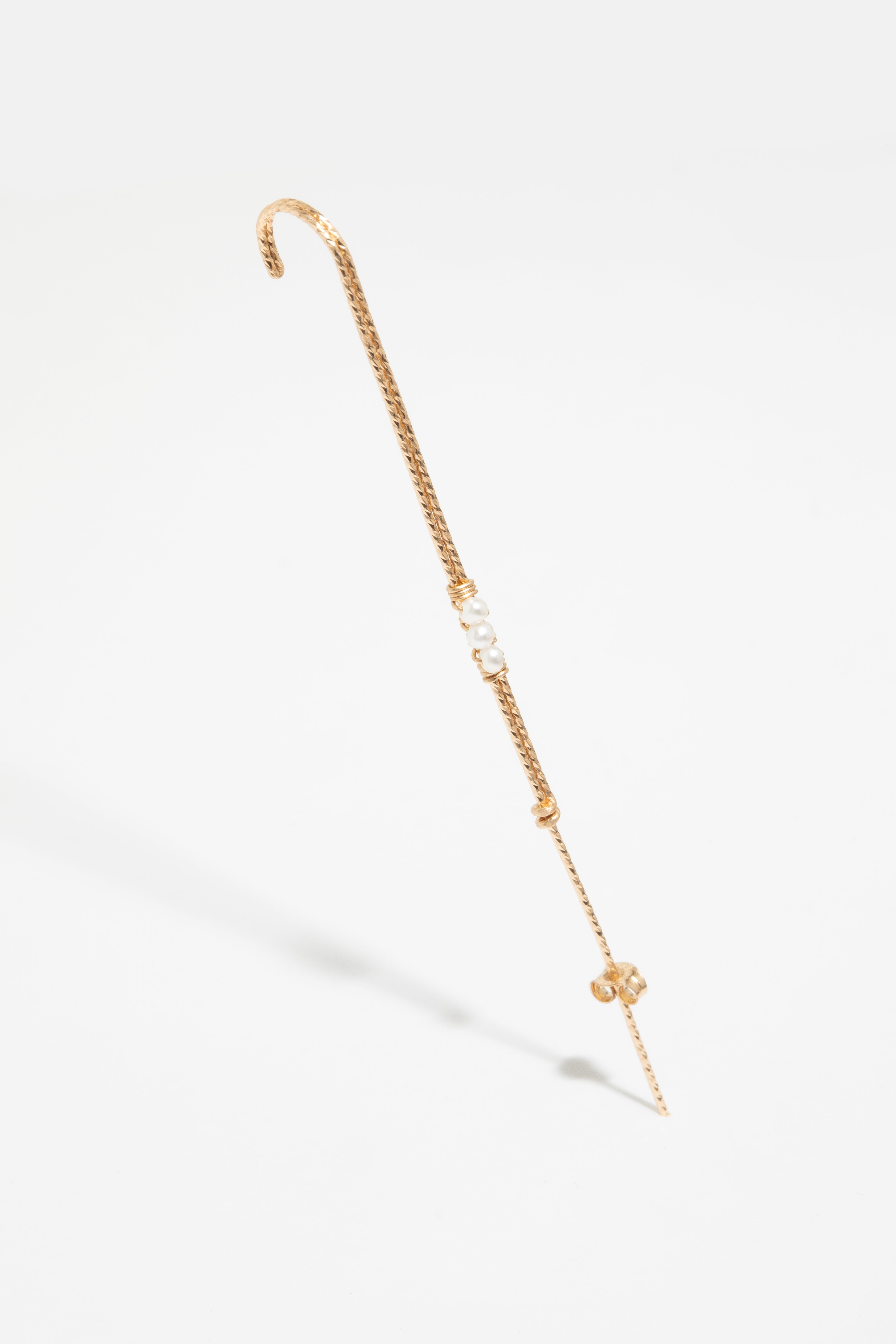 Bijou d'oreille traversant - Perle de culture