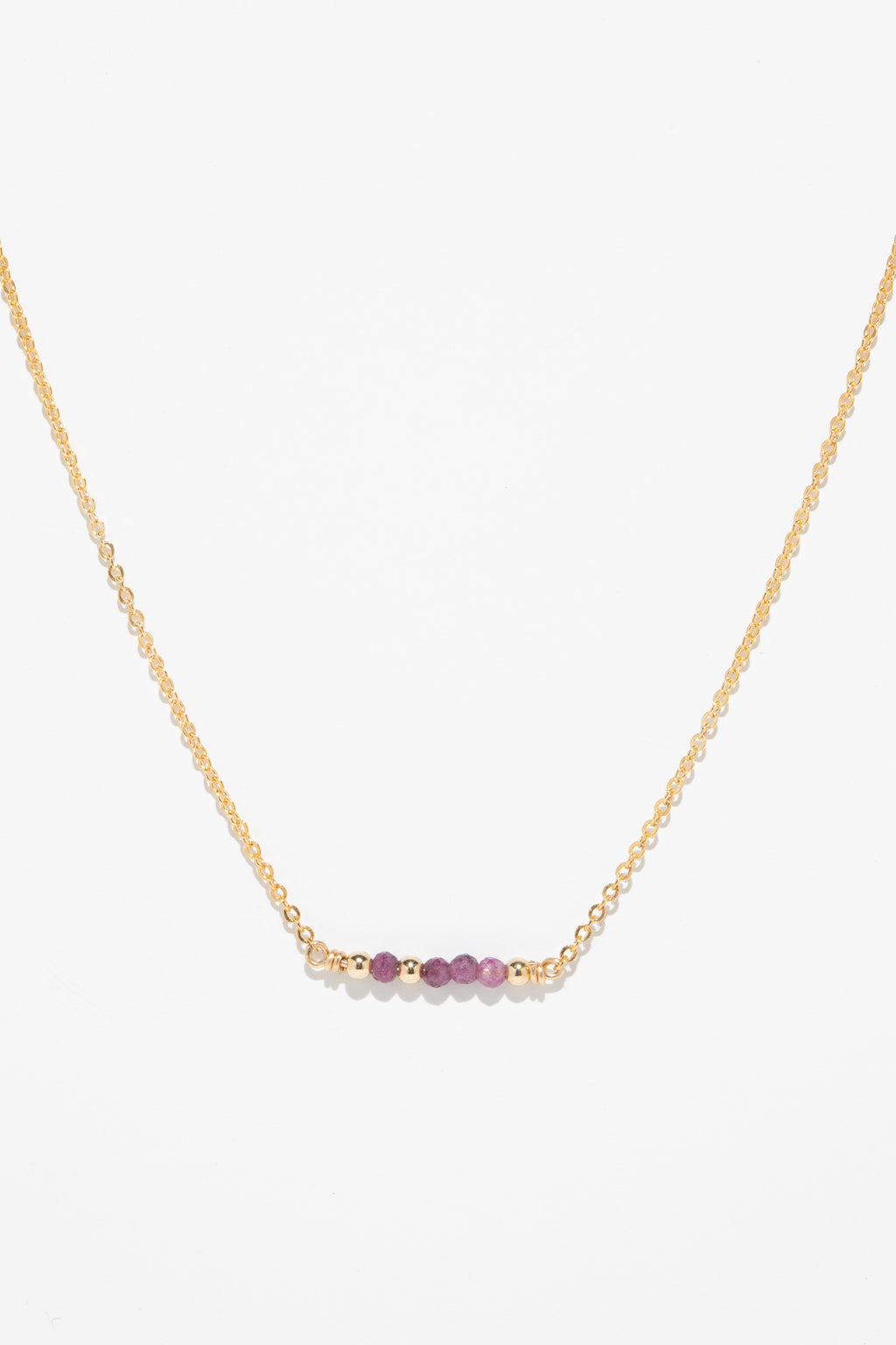 Collier court théa - Rubis