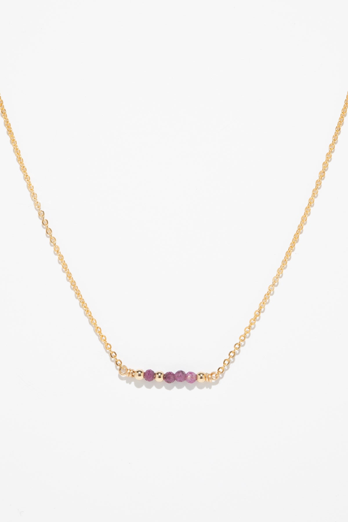 Collier court théa - Rubis