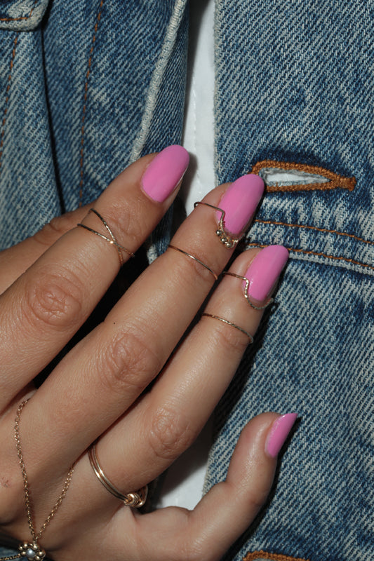 Coffret trois bagues d'ongle