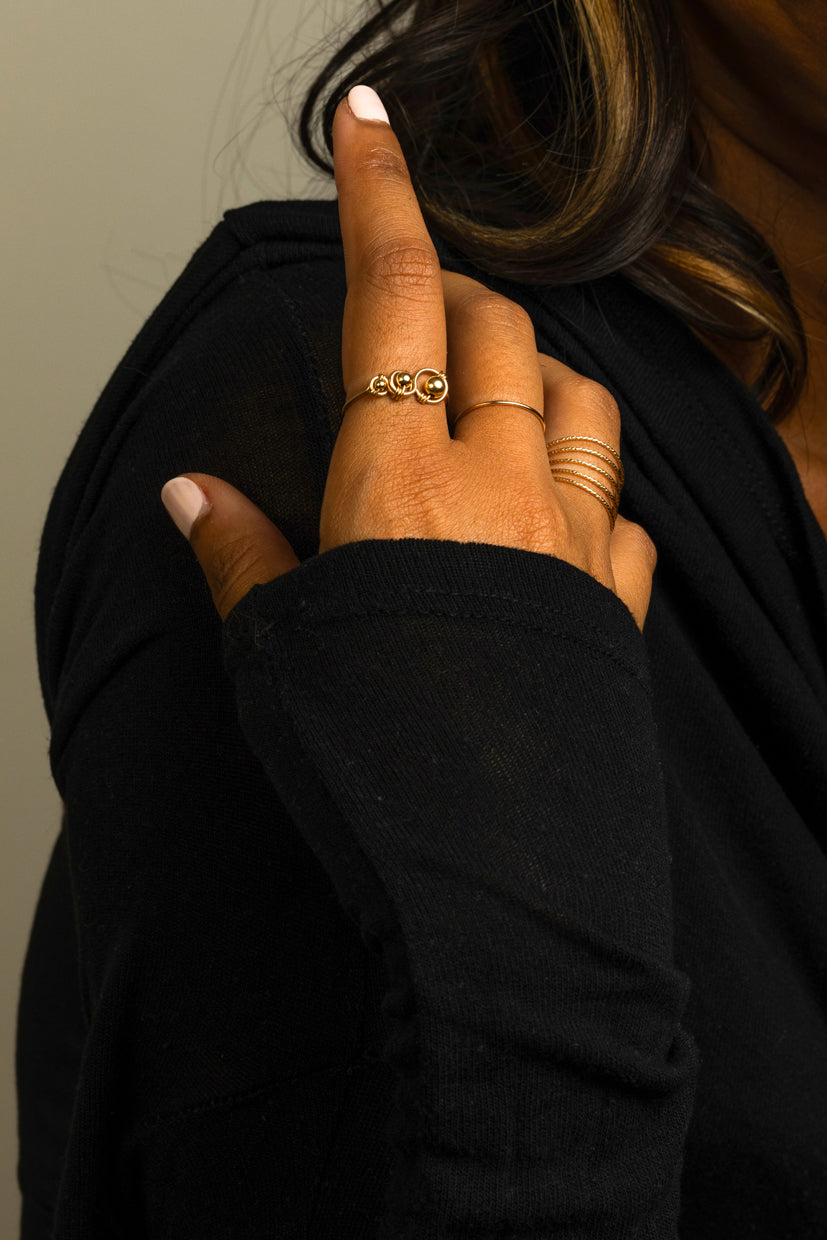 Bague triple Amélia - Or