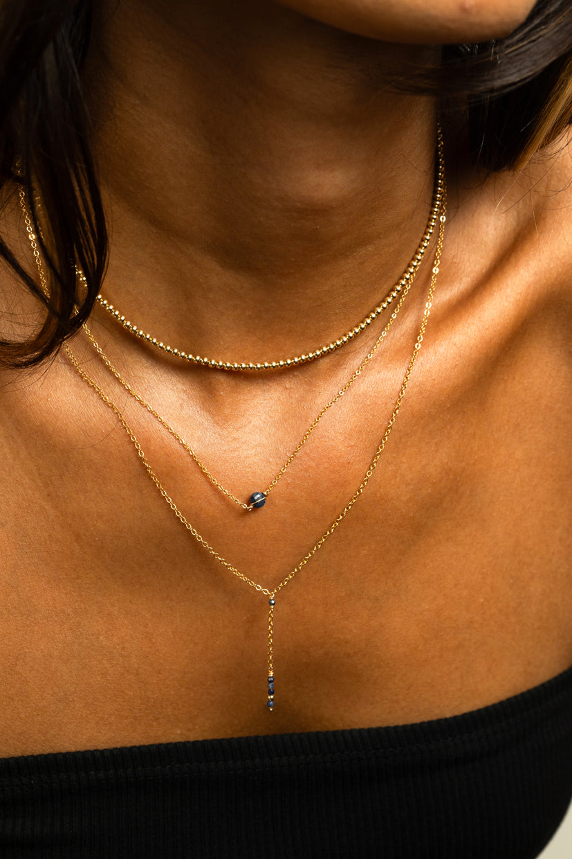 Collier long Théa - Cornaline
