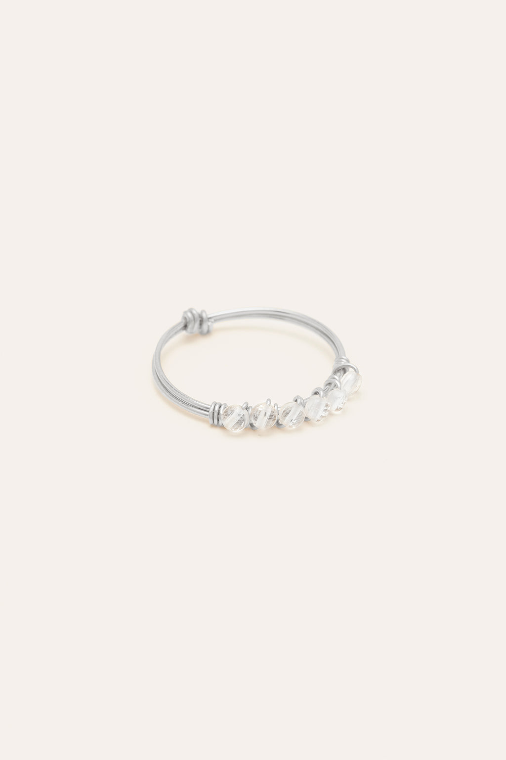 Bague Pavé - Cristal de roche - Argent