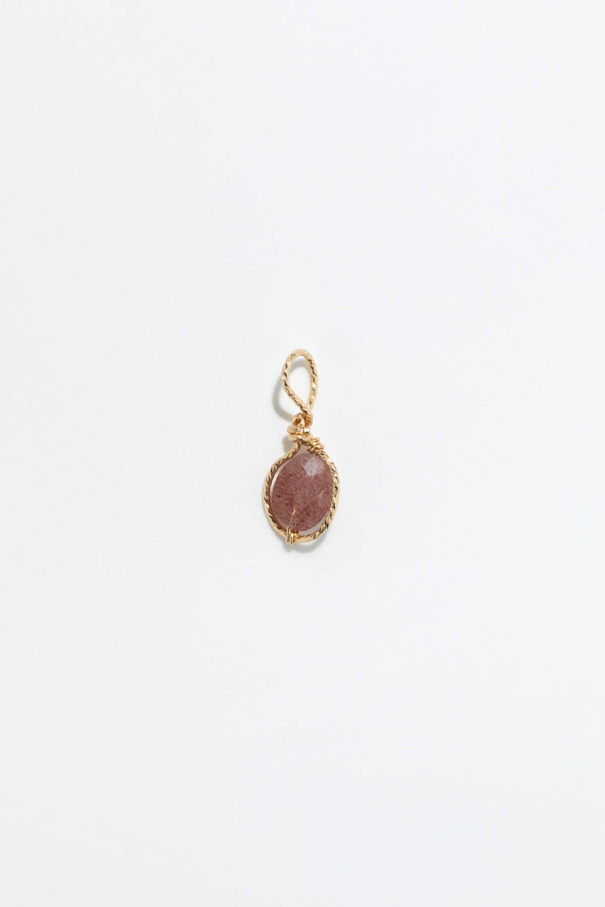 Pendentif Victoire - Quartz fraise rose