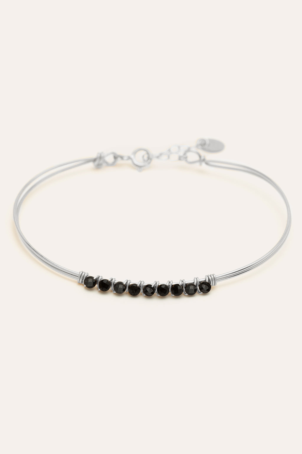 Pavé Bangle - Spinel - Silver
