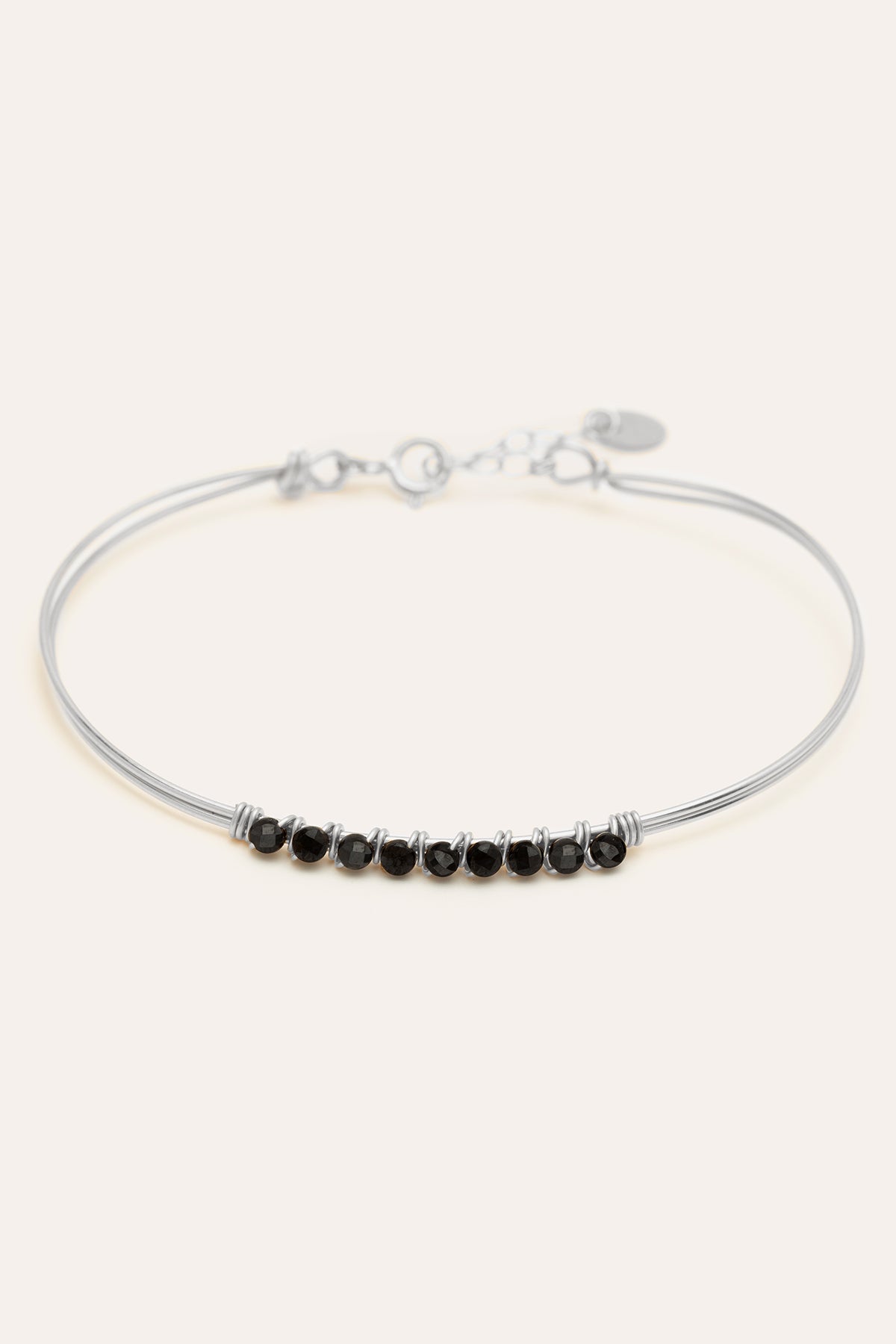 Pavé Bangle - Spinel - Silver