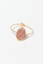 Bague Victoire - Quartz fraise rose