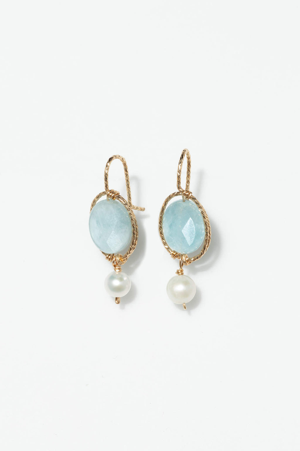 Boucles d'oreilles Victoire - Aigue marine