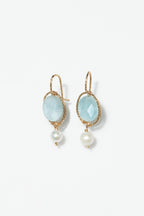 Boucles d'oreilles Victoire - Aigue marine