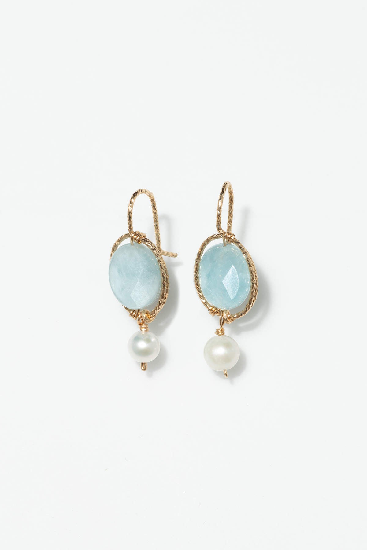 Boucles d'oreilles Victoire - Aigue marine