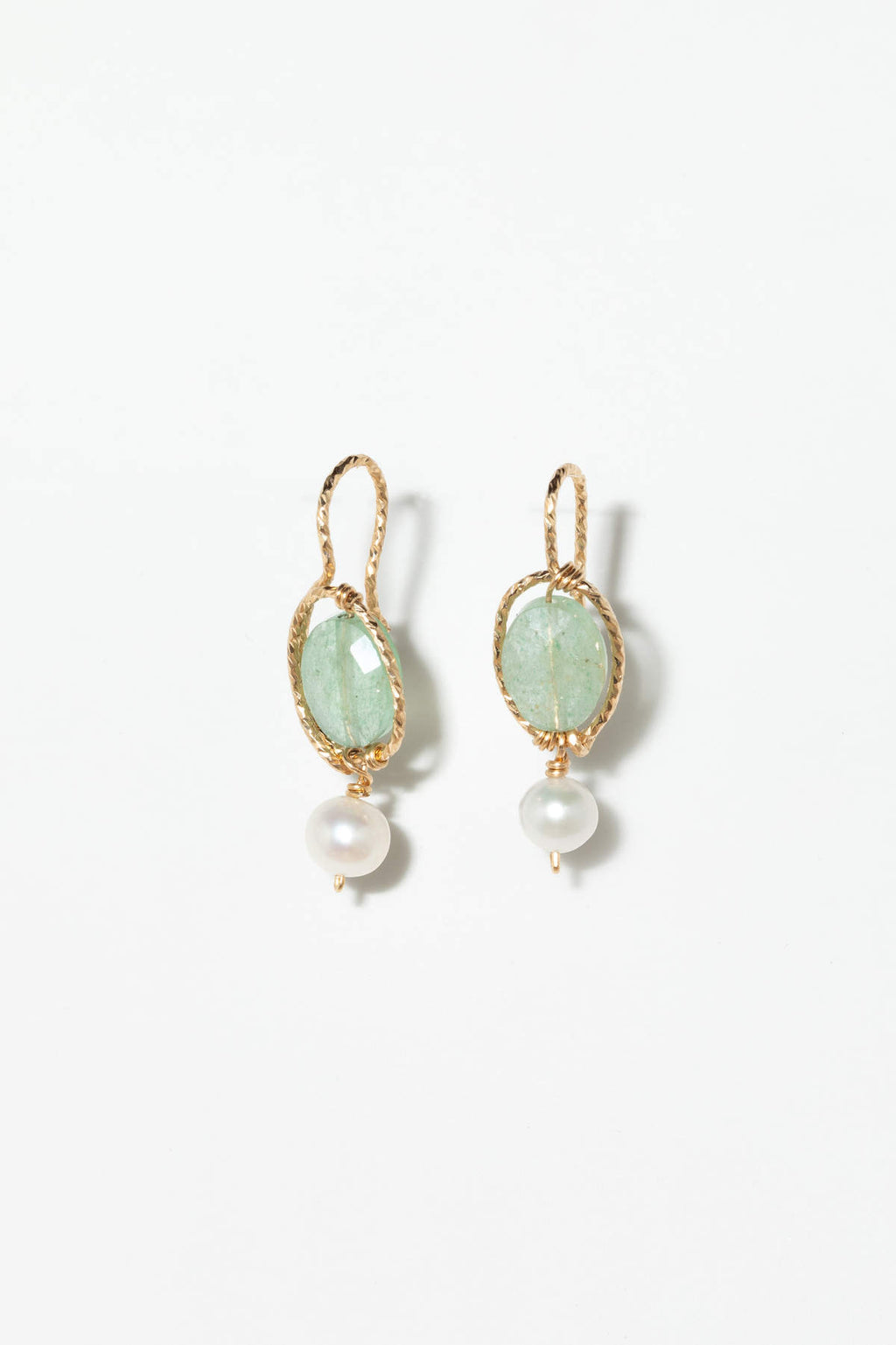 Victoire Earrings - Green Quartz